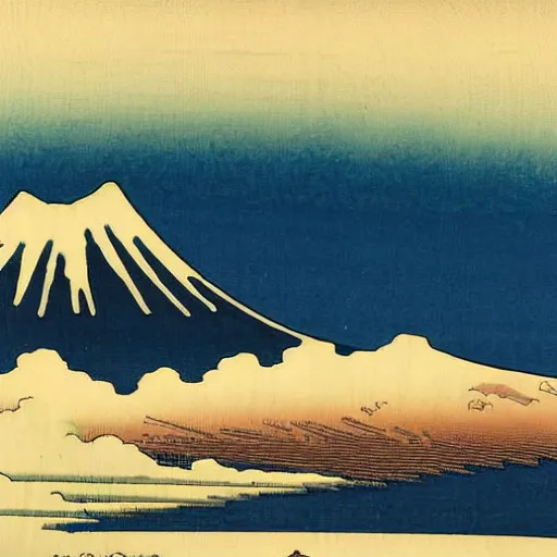 Image similar to Mt. Fuji, by Hokusai