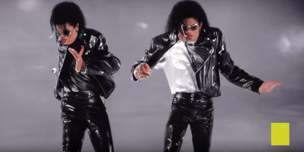 Image similar to michael jackson this is it by himself 2 0 0 9 style wearing shades, studio solo, this is it style, photo real, motion blur, solo, by himself, heroic pose, real life, spotted, ultra realistic face, accurate, 4 k, movie still, uhd, sharp, detailed, cinematic, render, modern