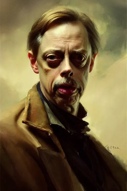 Image similar to beautiful portrait half steve buscemi trapped in an artisan loaf of sourdough bread, art by anders zorn, wonderful masterpiece by greg rutkowski, beautiful cinematic light, american romanticism thomas lawrence, greg rutkowski