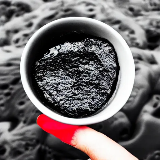 Image similar to You holding lava in cup, POV, hyperrealistic, detalied, high quality, photorealistic, photography, HD,