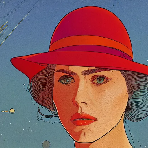 Image similar to alexandra daddario retro minimalist portrait moebius starwatcher comic by jean giraud, 8 k