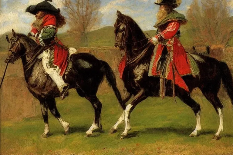 Image similar to 1 7 th century cavalier, edwin austin, green