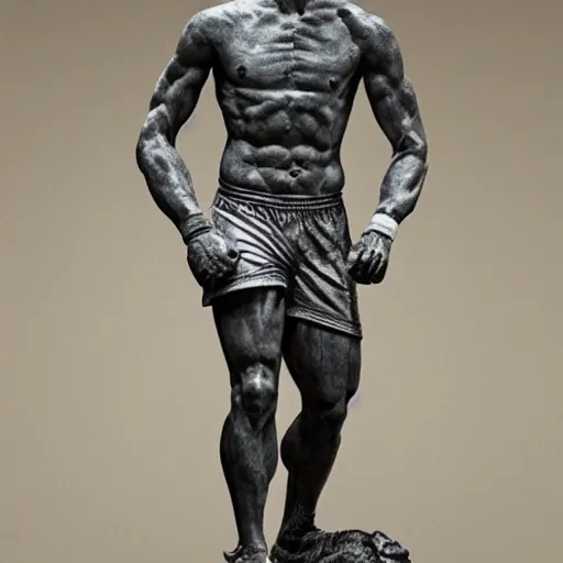 Prompt: connor mcgregor marble statue, full-body, museum, photograph, realistic, 8k resolution,