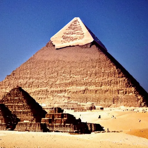 Prompt: pyramid of giza with snoop dogg head