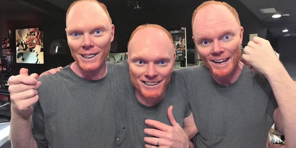 Prompt: Bill Burr wearing Barbiecore, high quality