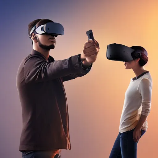 Prompt: a cinematic photo of next-gen oculus quest