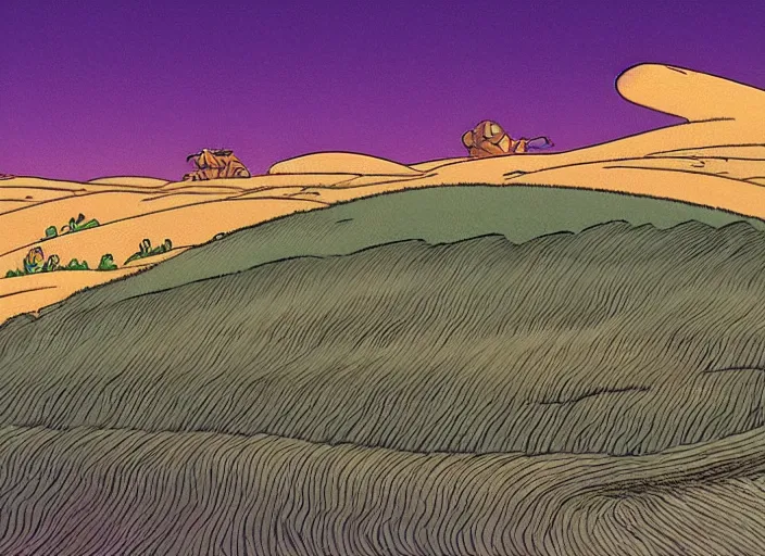 Image similar to endless bland pale wheat sloping landscape by bill watterson from mulan ( 1 9 9 7 )