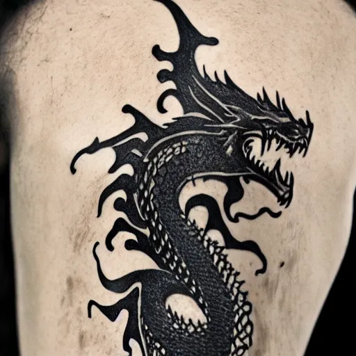 Prompt: a dragon tattoo