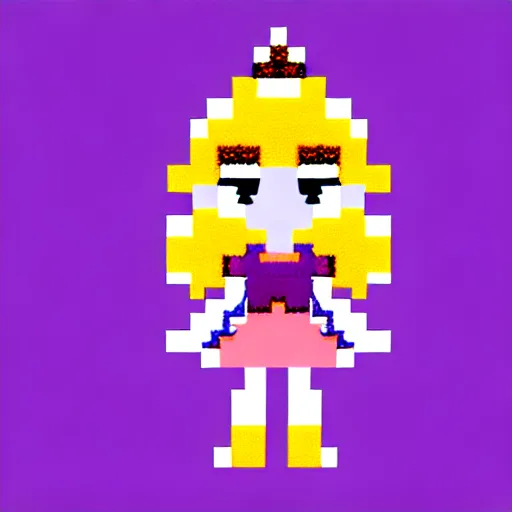 Prompt: spritsheet animation princess, pixel art