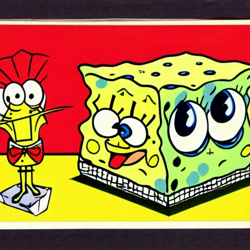 Image similar to vintage 1950s illustration of SpongeBob