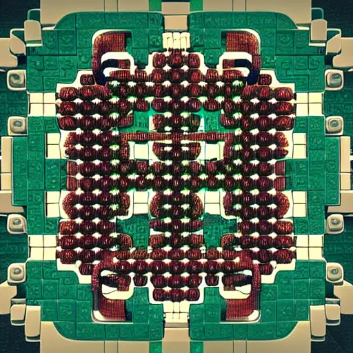 Image similar to game of life 3 d cellular automata developed by ai