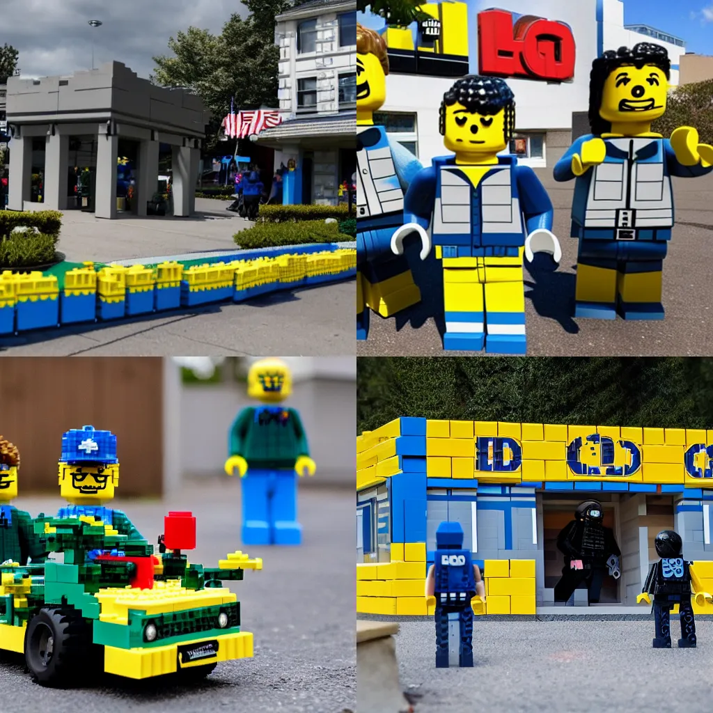 Prompt: fbi raid on legoland