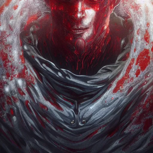 Download wallpapers Guts, artwork, red eyes, warrior, Berserk