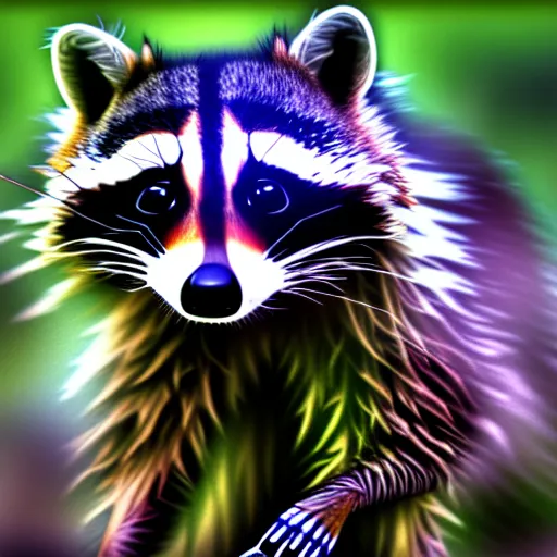 Prompt: sniper raccoon, photo, detailed, 4 k