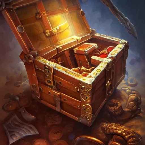 Prompt: a detailed portrait of a mimic chest, by justin gerard, digital art, realistic painting, dnd, character design, trending on artstation