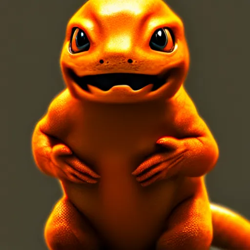 Image similar to real life charmander, realistic, animal photography, photoshop image manipulation, unstylized