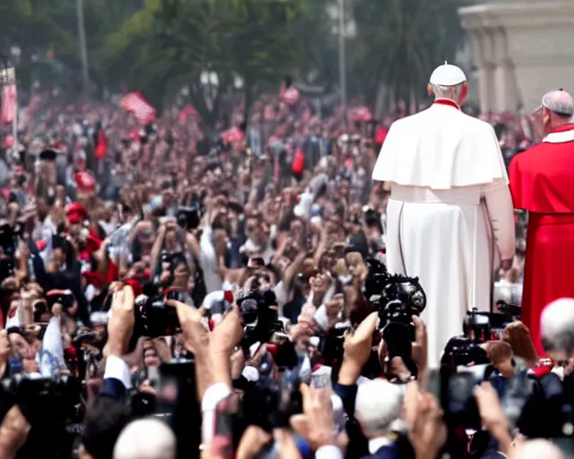 Image similar to donald trump was elected yesterday as the new pope of the catholic church dslr photo