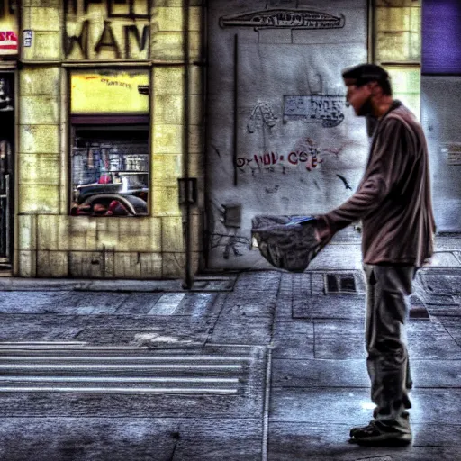 Prompt: trying to catch a man covered in goose fat realistic cinematic hdr 3 5 mm