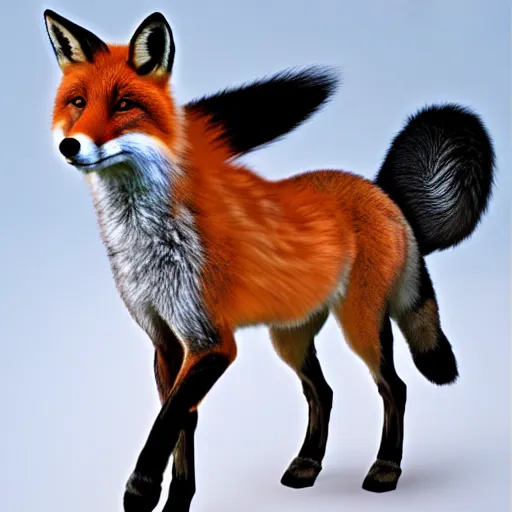 Image similar to Half-horse half-fox, species fusion, selective breeding