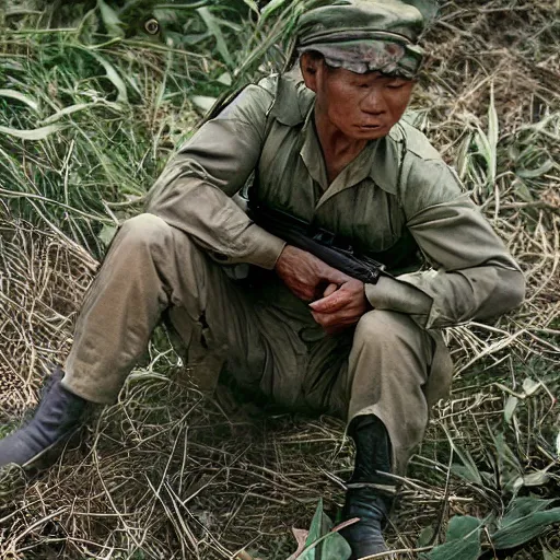 Prompt: vietnam war realistic photography