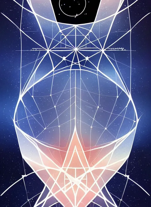 Image similar to symmetry!! minimalist starmap poster, intricate, elegant, highly detailed, digital painting, artstation, concept art, smooth, cosmic, soft light, illustration, art by artgerm
