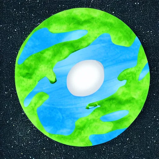 Image similar to photorealistic of earth planet shape of donut