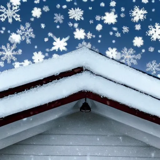 Image similar to snow falling bedroom roof in reverse