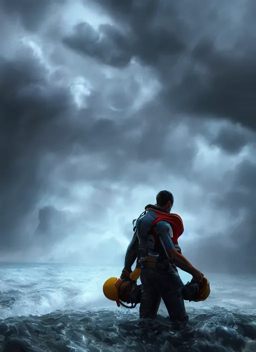 Image similar to portrait, hurricane in an ocean storm, dramatic lighting, cinematic, establishing shot, extremly high detail, photo realistic, cinematic lighting, post processed, concept art, artstation, matte painting, style by eddie mendoza, raphael lacoste, alex ross