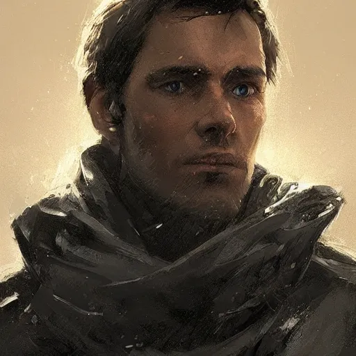 Image similar to portrait of a man by greg rutkowski, a soldier of the confederation of independent systems, wearing a beige and black tactical gear, star wars expanded universe, highly detailed portrait, digital painting, artstation, concept art, smooth, sharp foccus ilustration, artstation hq