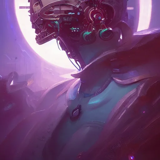 Prompt: portrait of a beautiful cybernetic technomancer, cyberpunk concept art by pete mohrbacher and seb mckinnon and beksinski and josan gonzales, digital art, highly detailed, intricate, sci-fi, sharp focus, Trending on Artstation HQ, deviantart, unreal engine 5, 4K UHD image