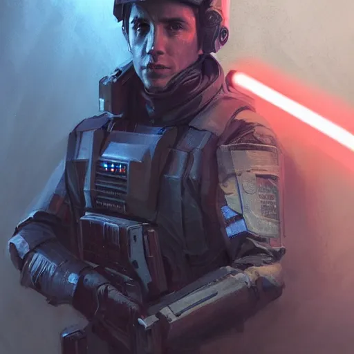 Image similar to portrait of a man by greg rutkowski, gabriel luna wearing tactical gear of the galactic alliance, star wars expanded universe, he is about 3 0 years old, highly detailed portrait, digital painting, artstation, concept art, smooth, sharp foccus ilustration, artstation hq