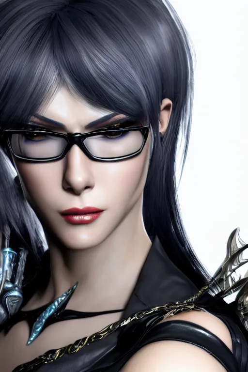 Image similar to Bayonetta , pretty face, ultra detailed, 8k ,character ,realistic, portrait, hyperrealistic