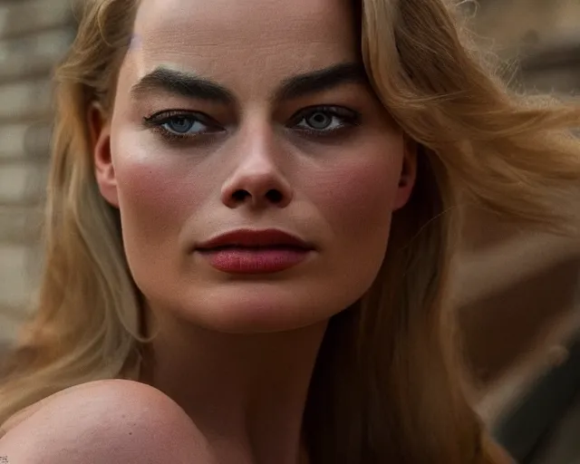 Prompt: a beautiful mix of margot robbie and emilia clark, hyper realistic face, beautiful eyes, cinematic, long shot, hyper detailed, 8 5 mm photograph, 8 k resolution, film still, sharp lens, wide lens