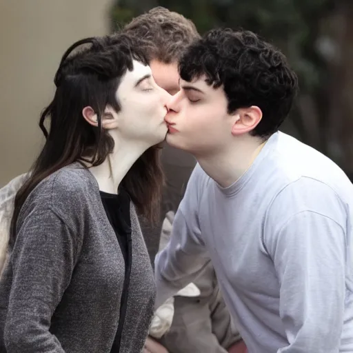 Prompt: Elliot Rodger kissing Chris-Chan