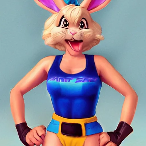 Image similar to Lola Bunny from Space Jam (1996) by artgerm