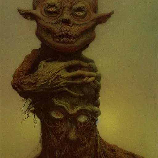 Prompt: style by millais, ( ( ( ( ( ( ( ( by beksinski ) ) ) ) ) ) ) ), portrait painting of american yokai, 8 k, highly detailed,