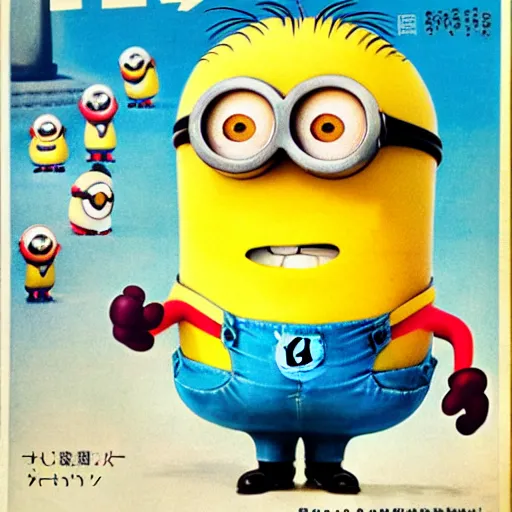 Image similar to japanese maganize advert for minions, 1 9 4 3