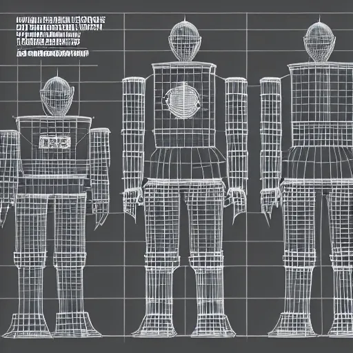 Image similar to Robot Elon Musk schematics, blueprints, 3d wireframe