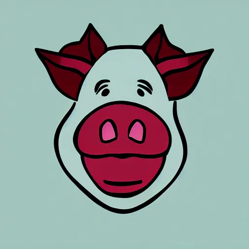 Image similar to profile photo of a cool pig with lipstick