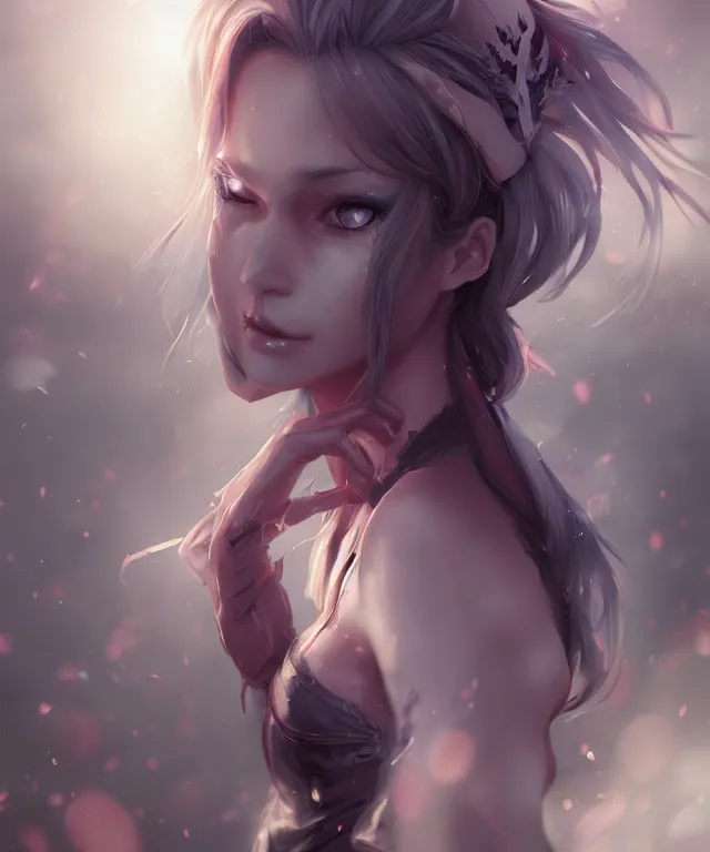 Prompt: cute friendly demon by charlie bowater and artgerm and kantoku, full - body portrait, intricate, face, tokyo akihabara street cityscape, elegant, beautiful, highly detailed, dramatic lighting, sharp focus, trending on artstation, artstationhd, artstationhq, unreal engine, 4 k, 8 k