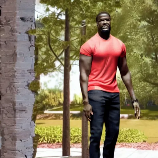 Image similar to kevin hart, 7 foot tall, ultra realistic, full length shot,