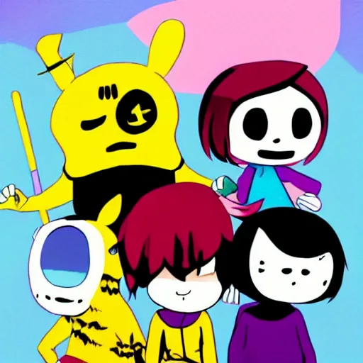 Image similar to six from little nightmares, lucy loud, noodle gorillaz phase 2, kris deltarune