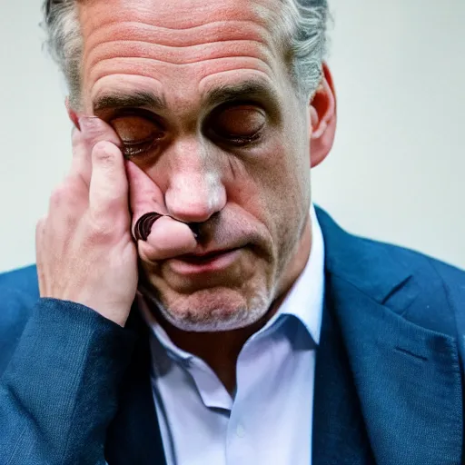 Image similar to Jordan peterson crying