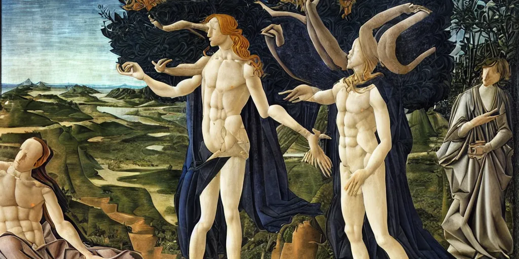 Prompt: morpheus by sandro botticelli