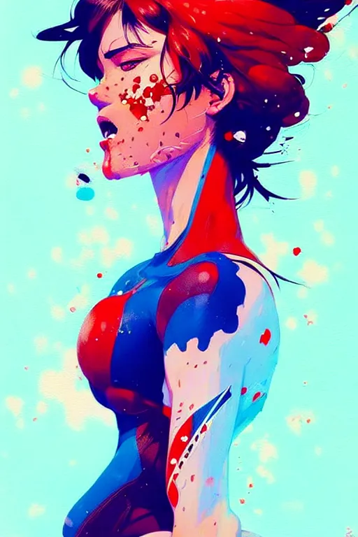 Image similar to a ultradetailed beautiful panting of pepsi woman, by conrad roset, greg rutkowski and makoto shinkai, trending on artstation