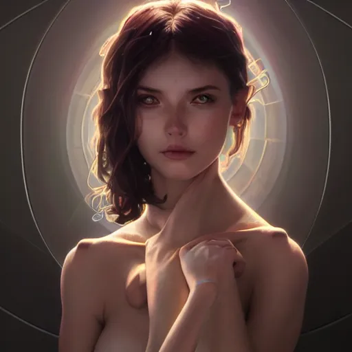 Image similar to Perfectly-centered portrait of a robot, highly detailed, professional digital painting, Unreal Engine 5, Photorealism, HD quality, 8k resolution, cinema 4d, 3D, cinematic, professional photography, art by artgerm and greg rutkowski and alphonse mucha and loish and WLOP