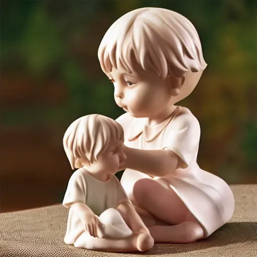 Prompt: precious moments figurine