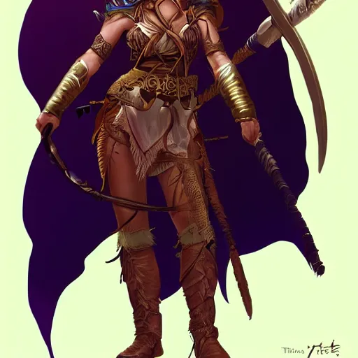 Prompt: Triskel, the Warrior Princess of Hyperborea by Farhad Nojumi on artstation