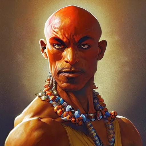 Prompt: gonzo the great as dhalsim from street fighter, 4 k, ultra realistic, detailed focused art by artgerm and greg rutkowski and alphonse mucha