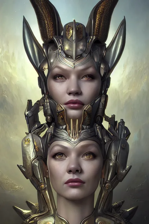 Image similar to portrait of a beautiful female hybrid cyborg atlantean anubis hada elsa jean alien warrior, regal, realistic, refined, detailed, digital art, jessica rossier, michael cheval, esao andrews, steampunk, walt disney ( 1 9 3 7 ), francois boucher, oil painting, highly detailed, cinematic lighting, unreal engine, 8 k, hd